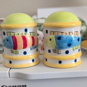 Colorful Fish Design Salt and Pepper Shakers